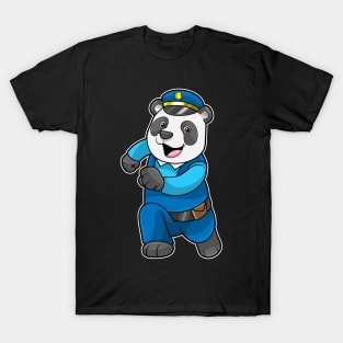 Panda as Police officer with Police hat T-Shirt